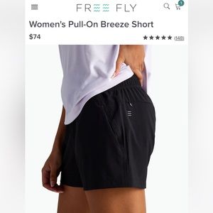 Free Fly Women's Pull-On Breeze Short, size large, color black